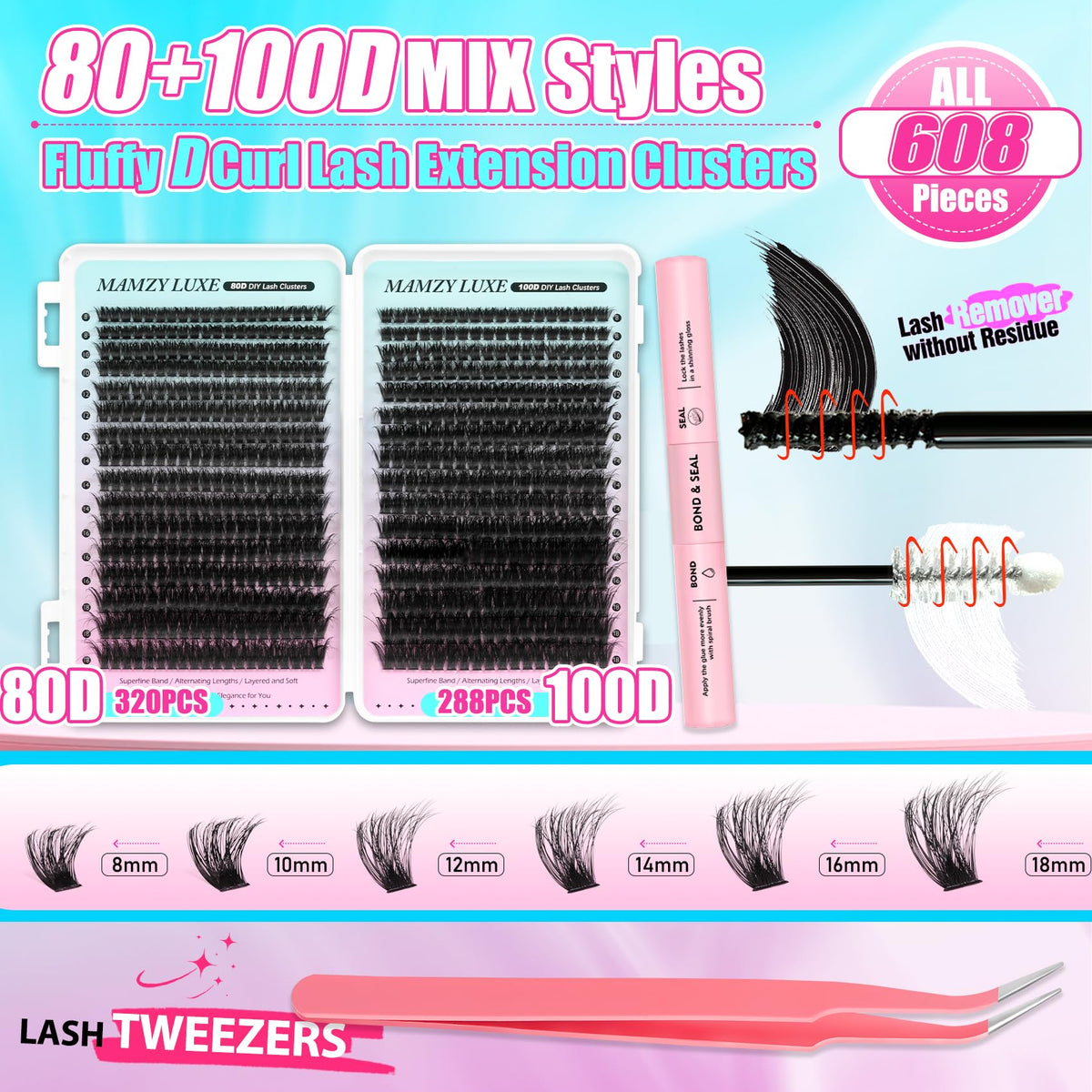 Mamzy Luxe D-curl close-up highlighting lift and natural shape