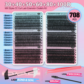 Mamzy Luxe close-up of lash cluster texture highlighting soft fibers