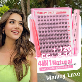 Mamzy Luxe close-up of short wispy clusters highlighting natural texture