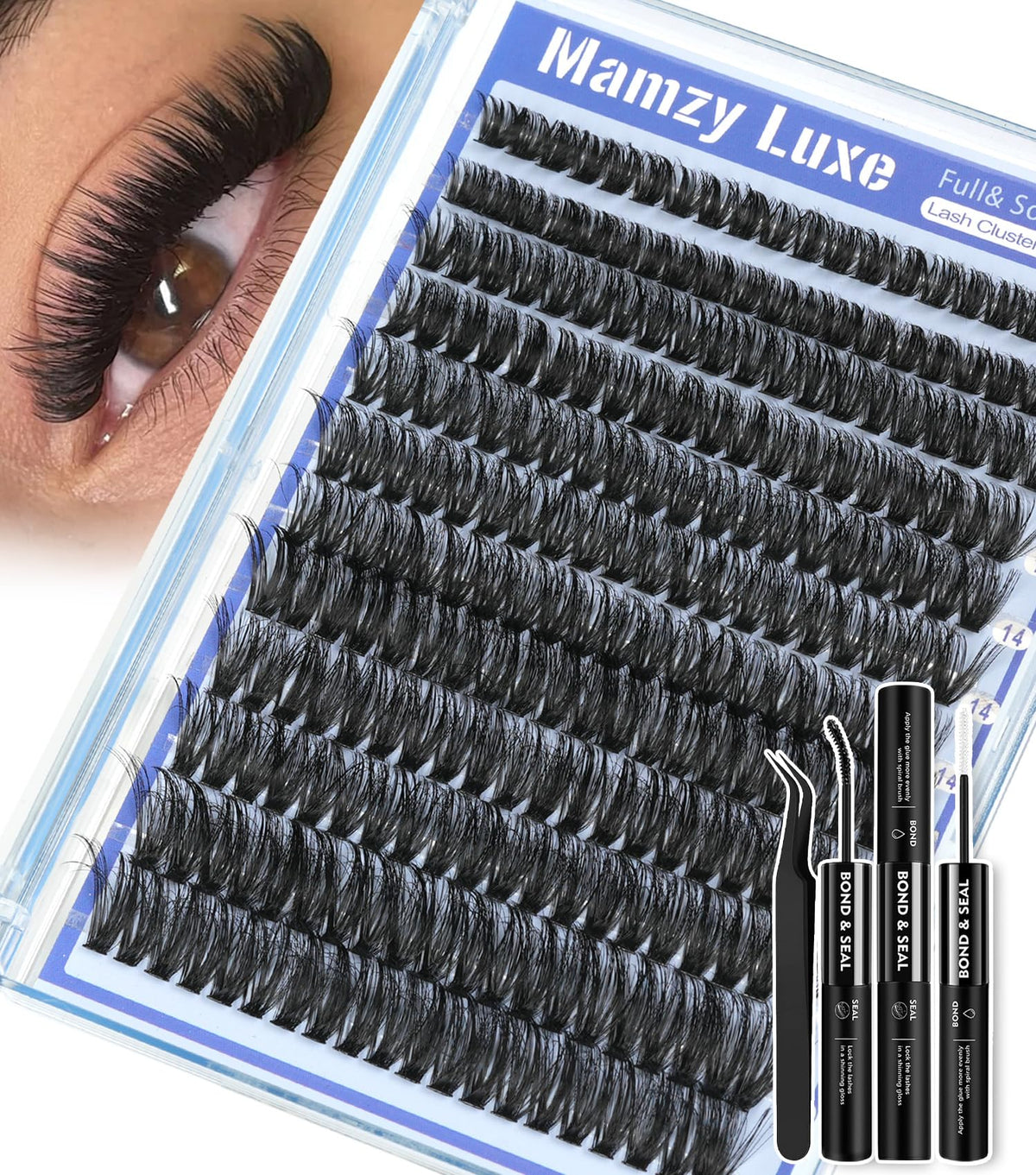 Mamzy Luxe front packaging showing full kit benefit of ready-to-use clusters