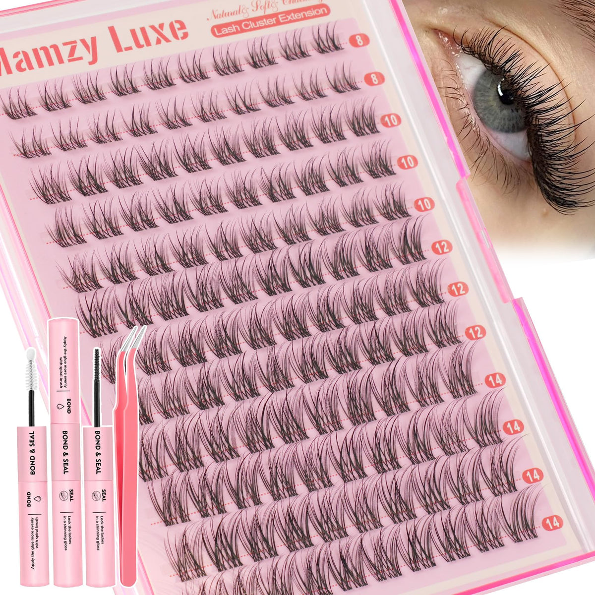 Mamzy Luxe front packaging showing kit contents for easy purchase choice