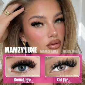 Mamzy Luxe lifestyle model wearing clusters with natural daytime enhancement benefit