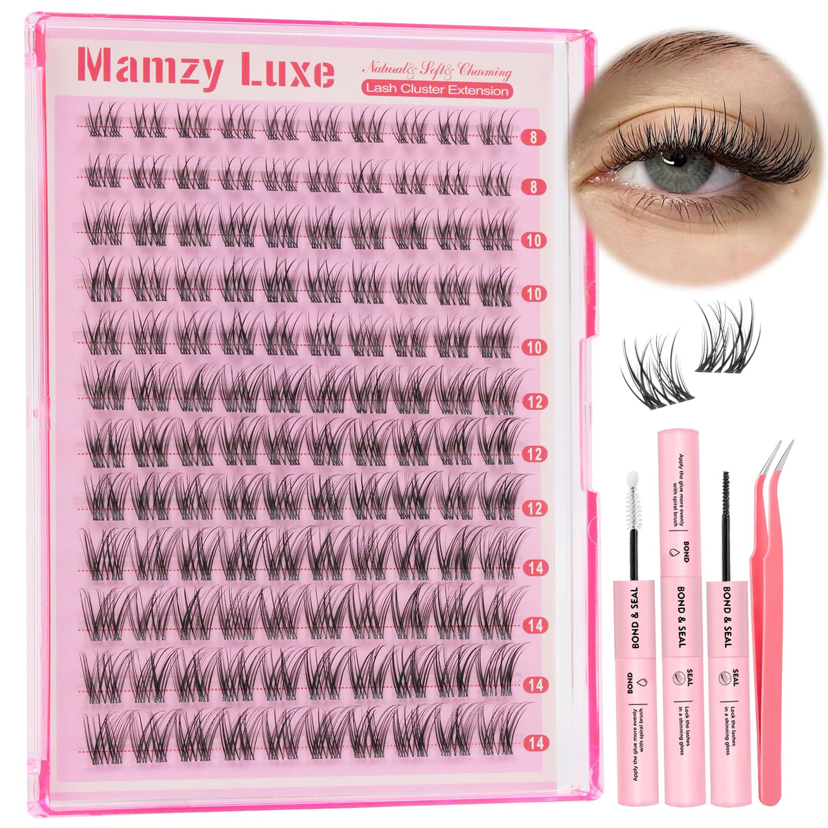 Mamzy Luxe sealant bottle detail to emphasize longer-lasting cluster wear