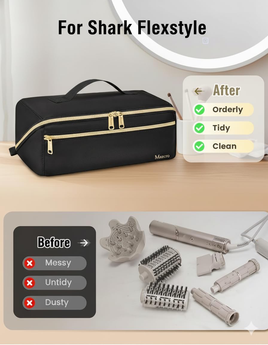 Mancro holding a Shark FlexStyle inside the case to demonstrate precise compatibility and fit