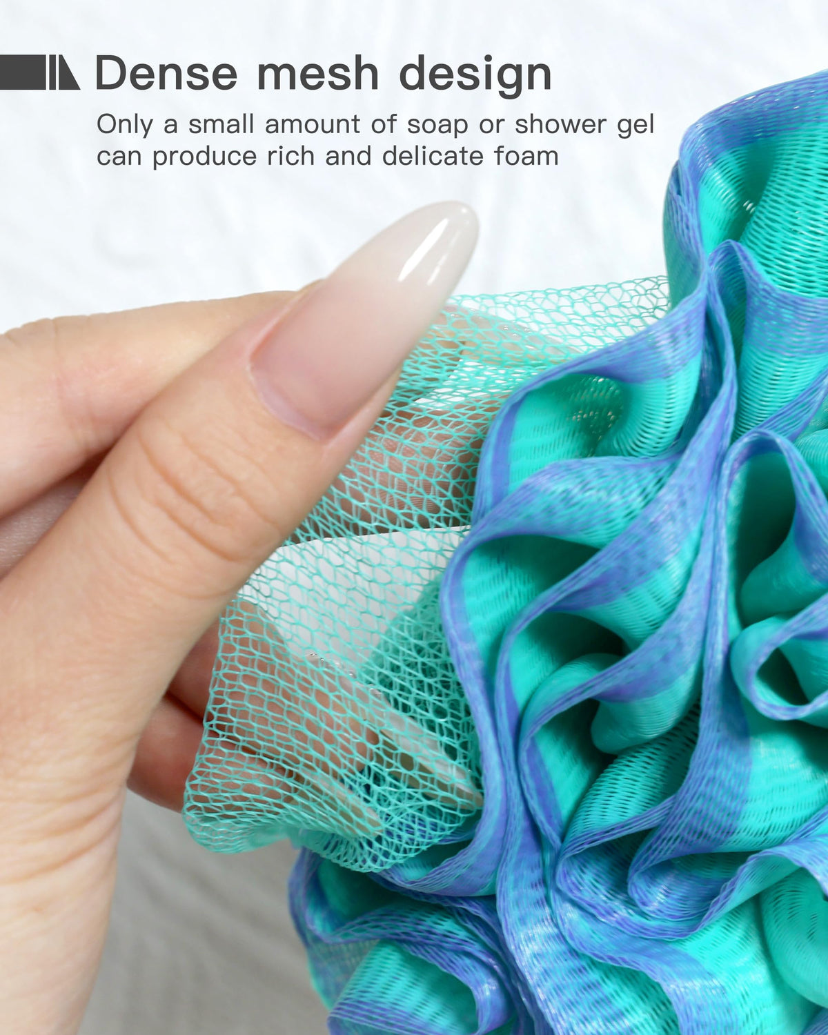 Manditae hanging loop detail for quick drying and storage