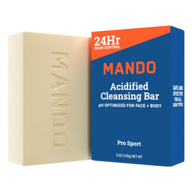 Mando front packaging showing bar and odor control benefit