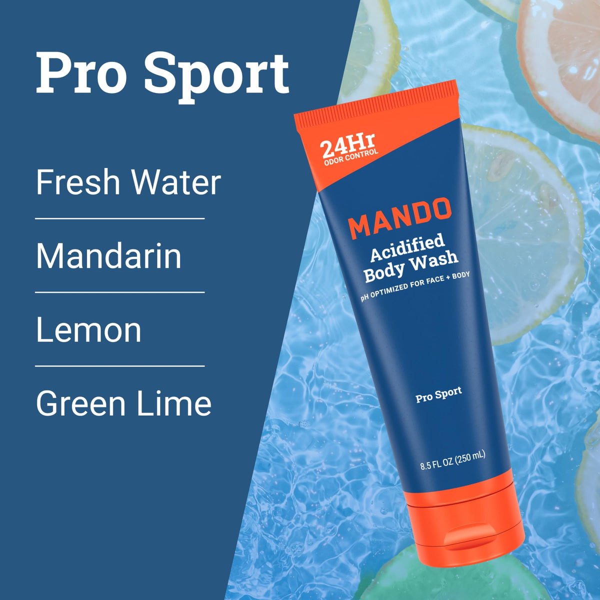 Applying Mando underarm in shower to remove odor and stay fresh longer