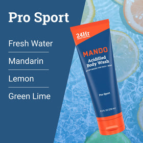 Applying Mando underarm in shower to remove odor and stay fresh longer