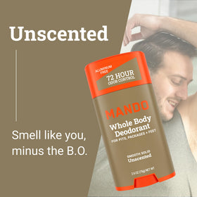 Mando applied underarm demonstrating long‑lasting odor control