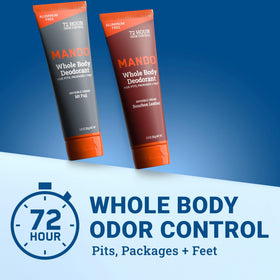 Mando tube nozzle with visible cream texture for smooth application