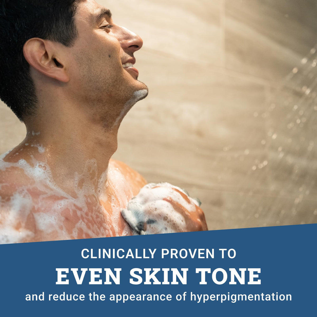 Mando applied to face, showing gentle cleansing benefit for sensitive skin