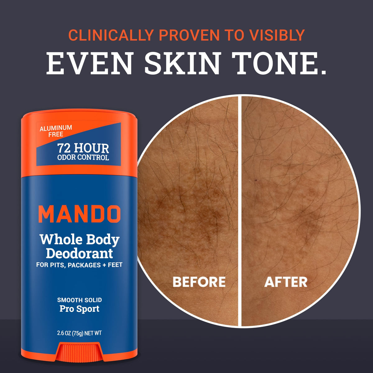 Mando foot application demo illustrating all-over use and freshness