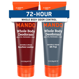 Mando front packaging showing both scents and pack benefits