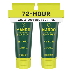 Mando front packaging showing Mt Fuji variant and clean design benefit