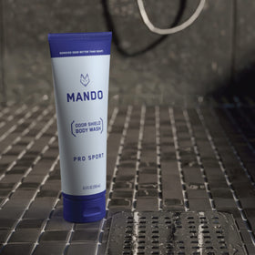 Mando in-shower use washing underarm area for long-lasting odor control