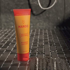 Mando label and ingredient panel showing mandelic acid and clean formula