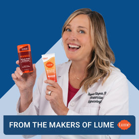 Mando label highlighting aluminum-free, baking-soda-free formulation