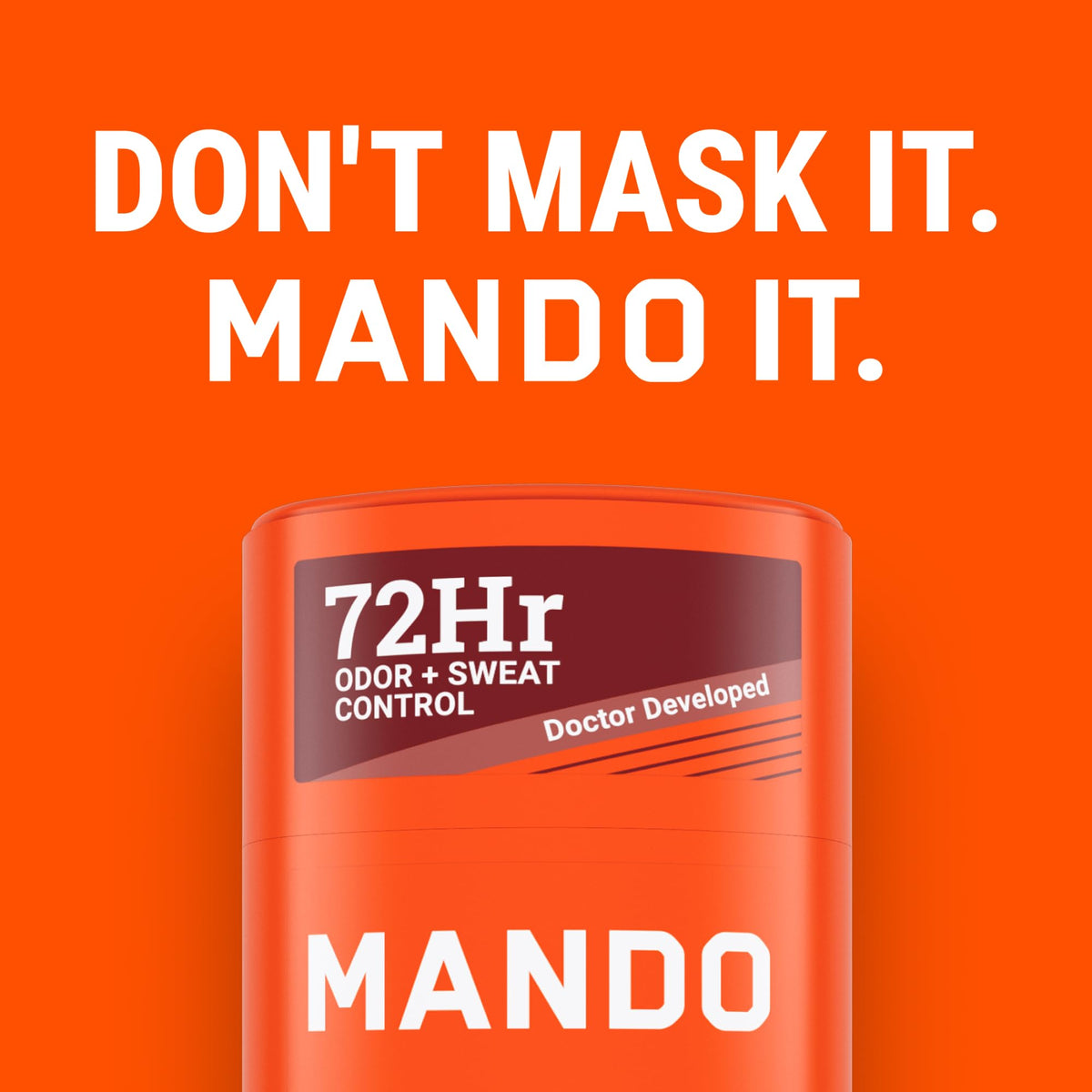 Mando open stick displaying product surface and long-lasting scent