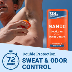 Mando Pro Sport stick angled during application for smooth glide