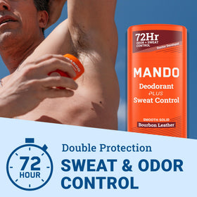 Mando close-up of smooth solid stick texture for even application benefit