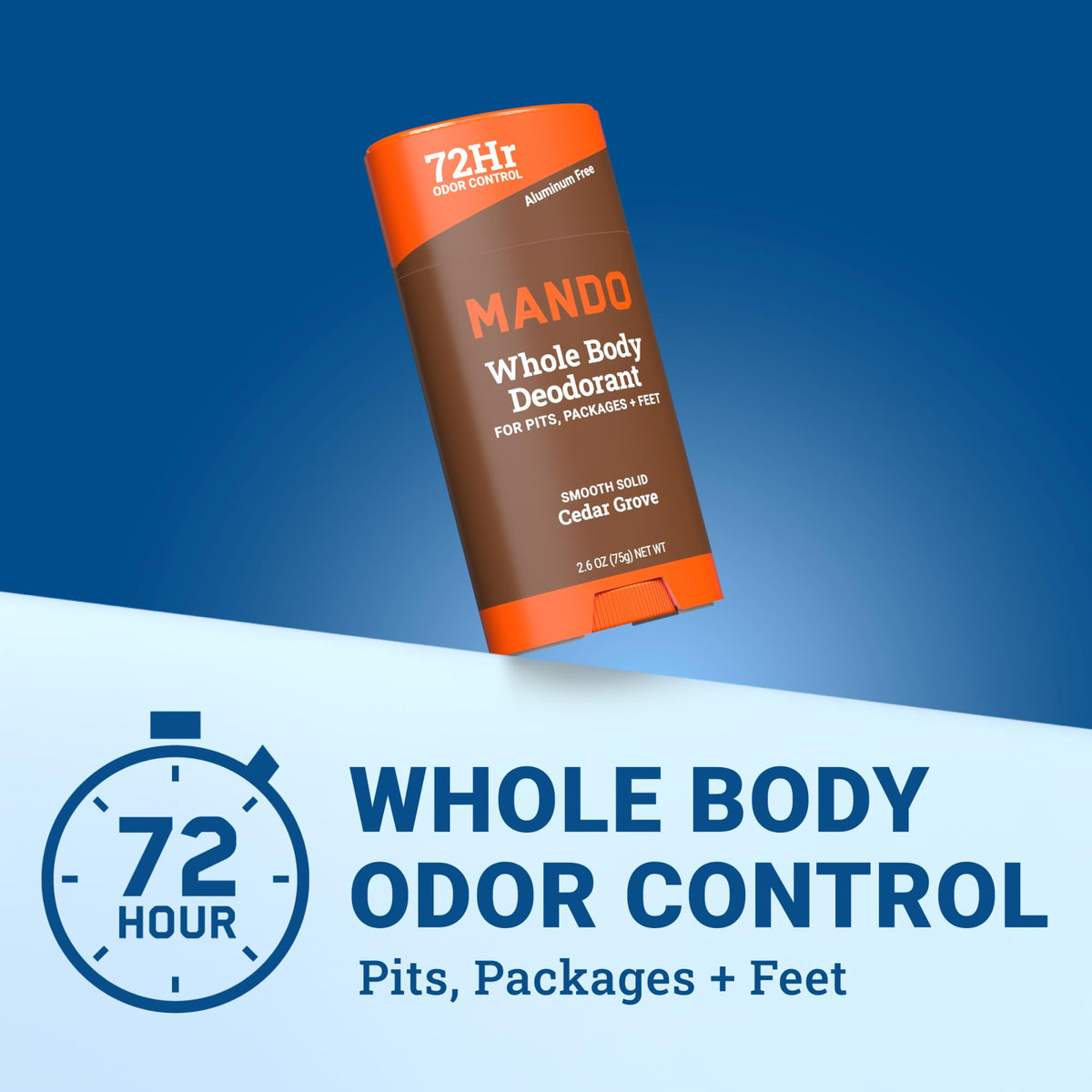 Mando smooth solid stick close-up highlighting glide and mess-free application