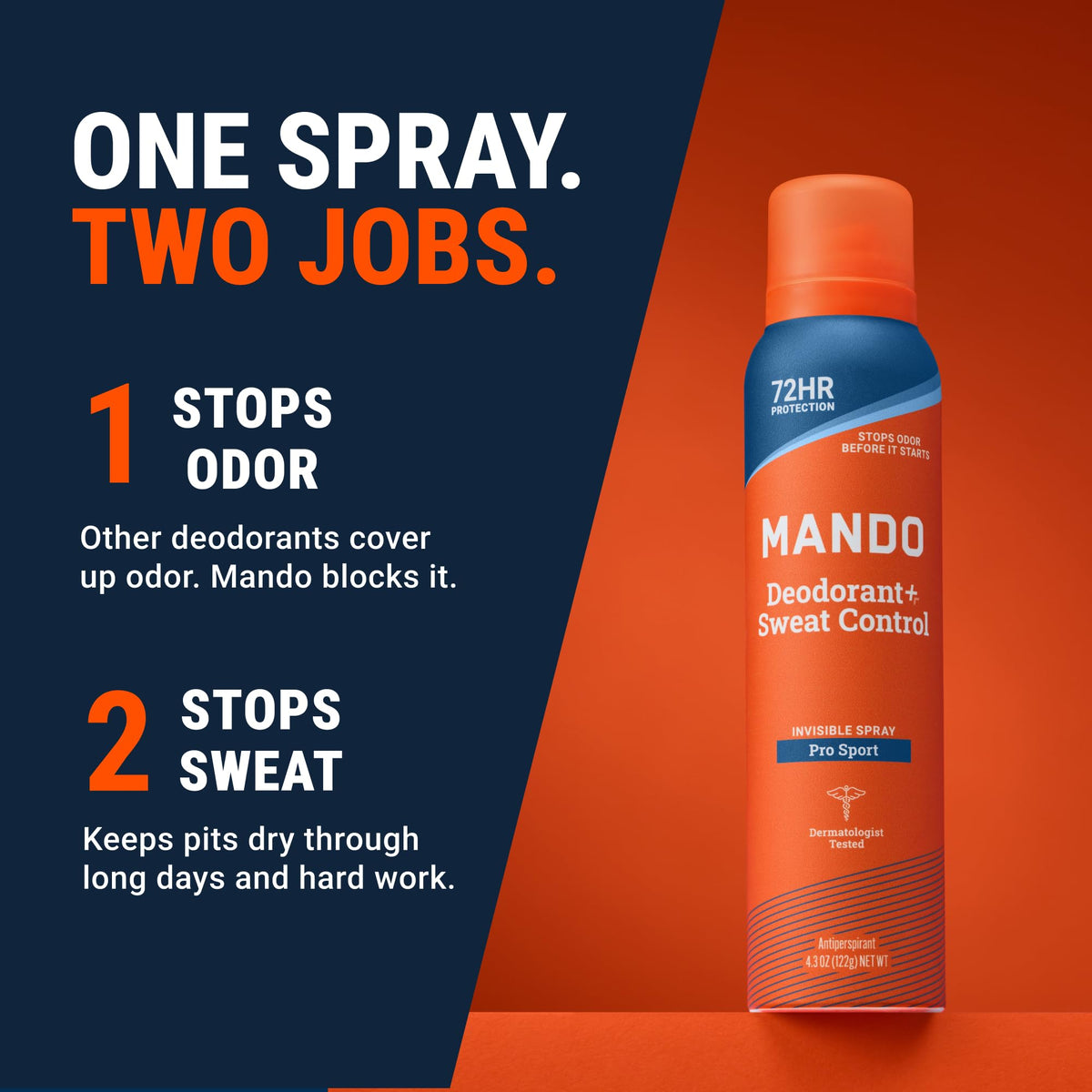 Mando spray in use at gym showing quick protection benefit