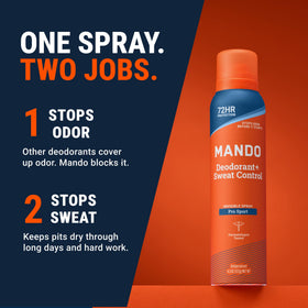 Mando spray in use at gym showing quick protection benefit