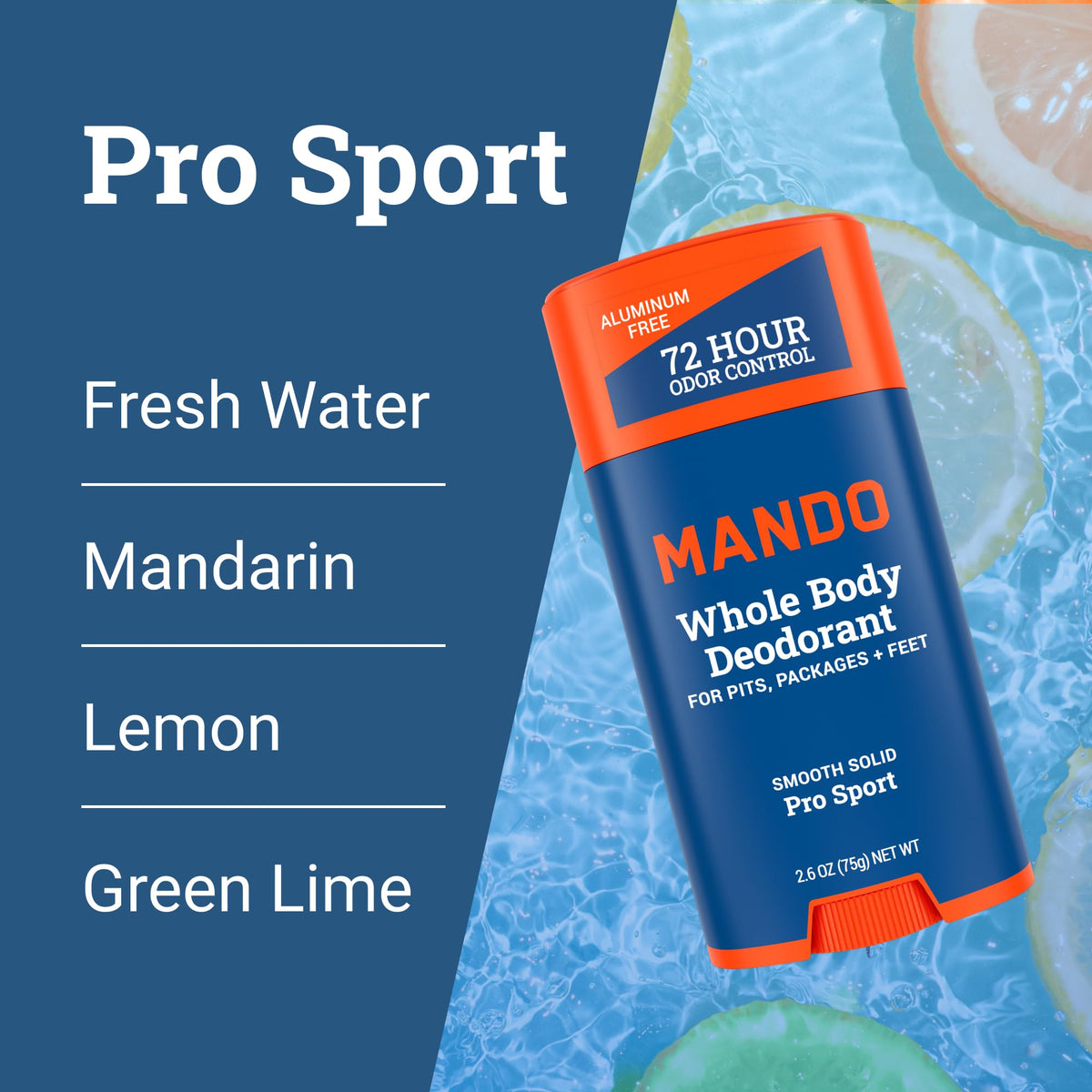 Mando stick tucked in backpack showing portability and on-the-go freshness