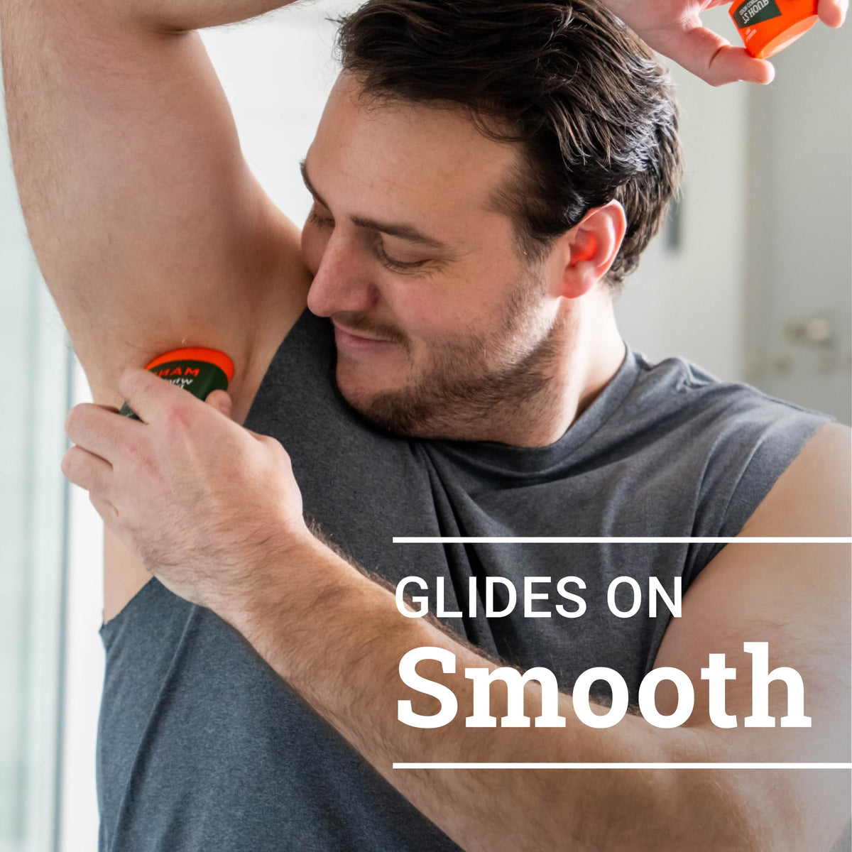 Underarm application of Mando illustrating discreet protection and comfort