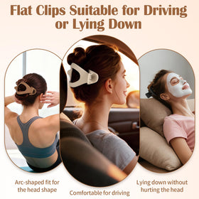 Mandydov clip holding full-up ponytail showing secure grip for thick hair benefit