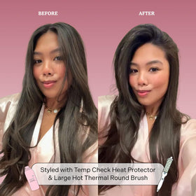 Mane brush held in hand to show size and scale for medium to long hair styling