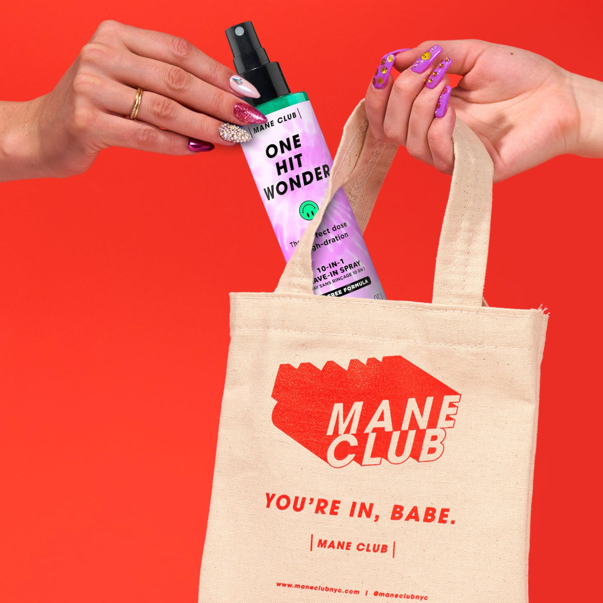 MANE CLUB in use while blow-drying for faster, protected styling