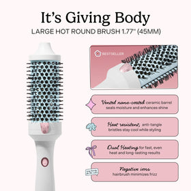 Mane ceramic barrel close-up displaying nano-coating for even heat and smoother hair