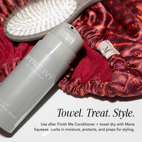 MANE IVY travel size on vanity showing portable styling solution and convenience