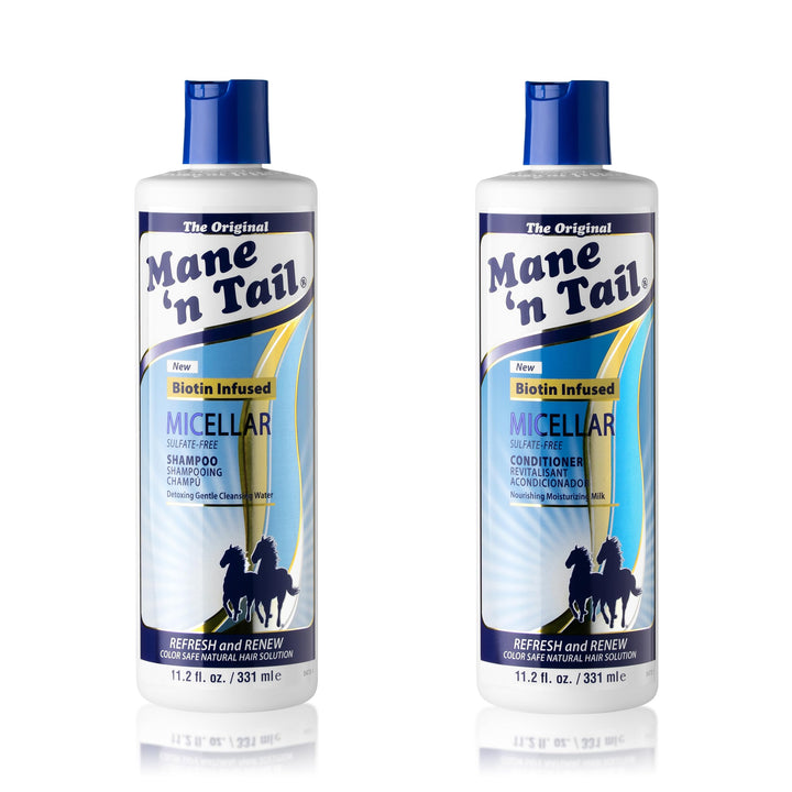 Mane 'n Tail front packaging duo showing product benefits and size