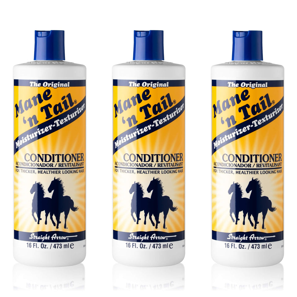Mane 'n Tail front packaging showing label and 16 oz bottle with benefits