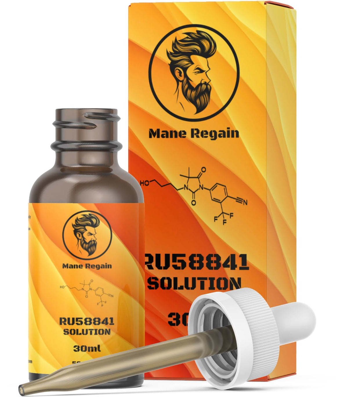 Mane Regain label close-up highlighting concentration and formulation information benefit