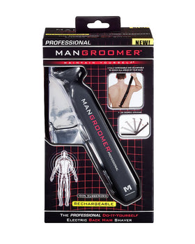 MANGROOMER charging cable and dock illustrating quick recharge