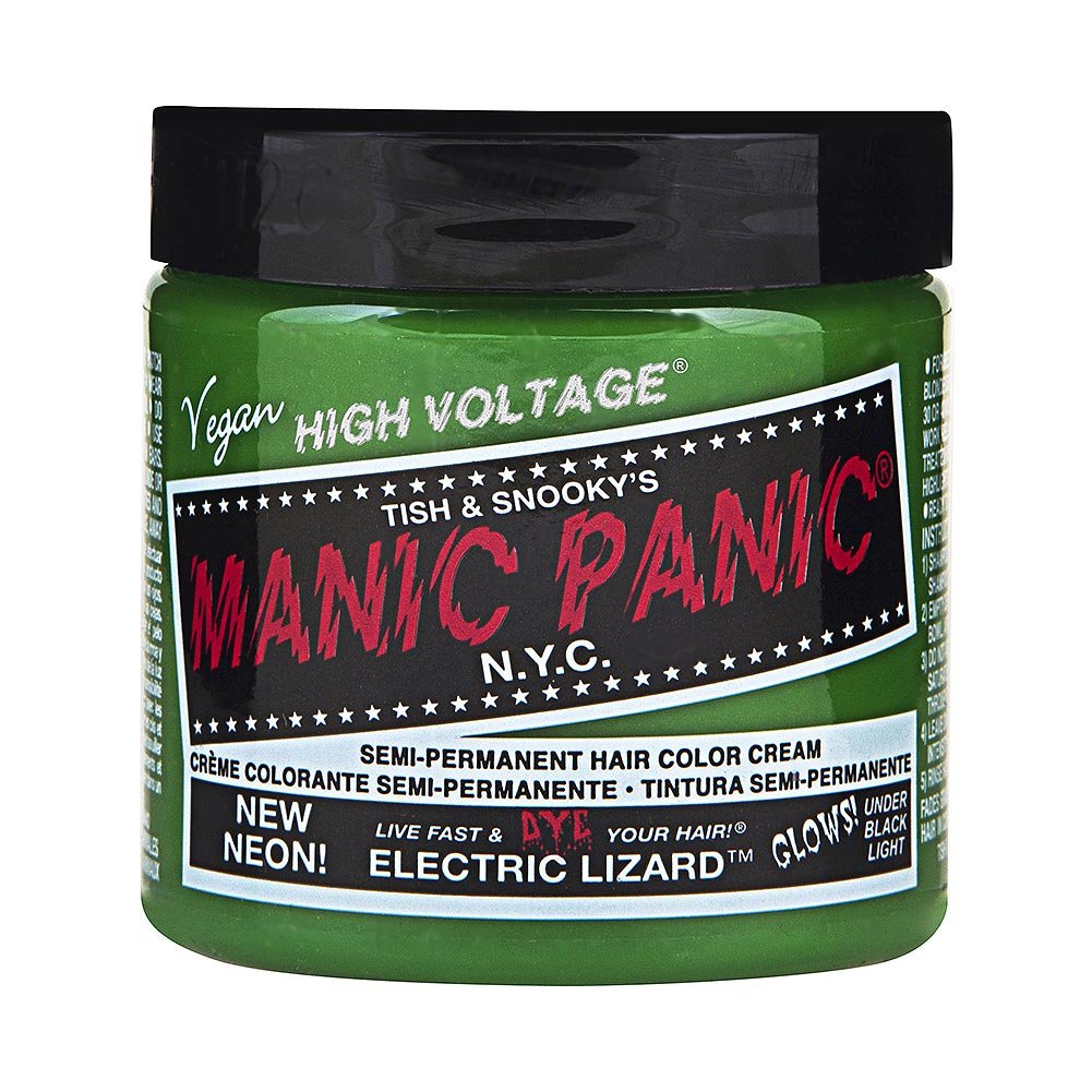 MANIC PANIC front tub showing Electric Lizard label and bold neon green color