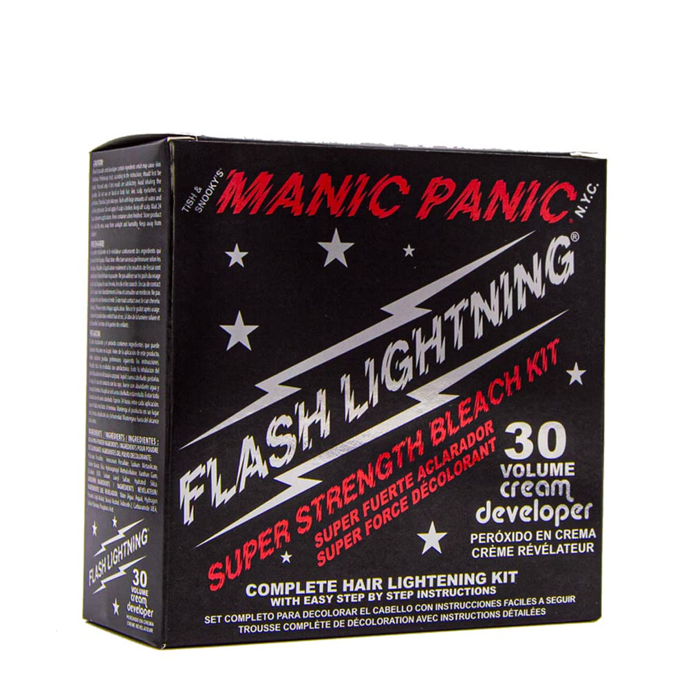 MANIC PANIC front packaging showing bleach kit and tools for consistent lift