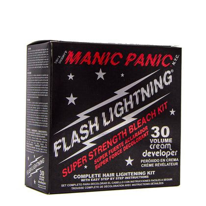 MANIC PANIC front packaging showing bleach kit and tools for consistent lift