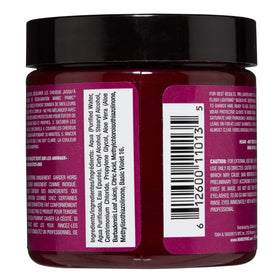 MANIC PANIC open tub displaying creamy Fuschia Shock texture and conditioning benefit