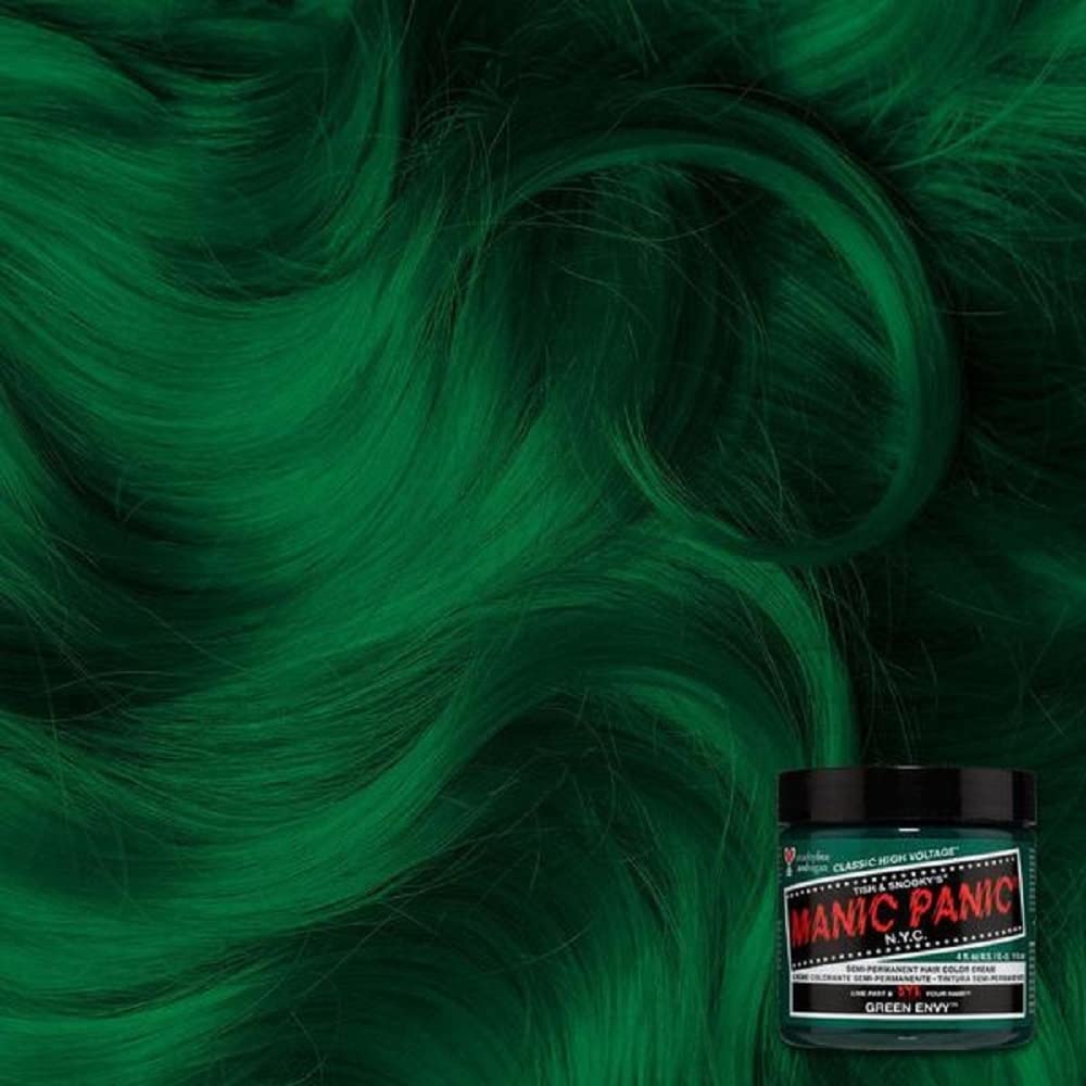 MANIC PANIC applying Green Envy with brush for even, salon-style coverage