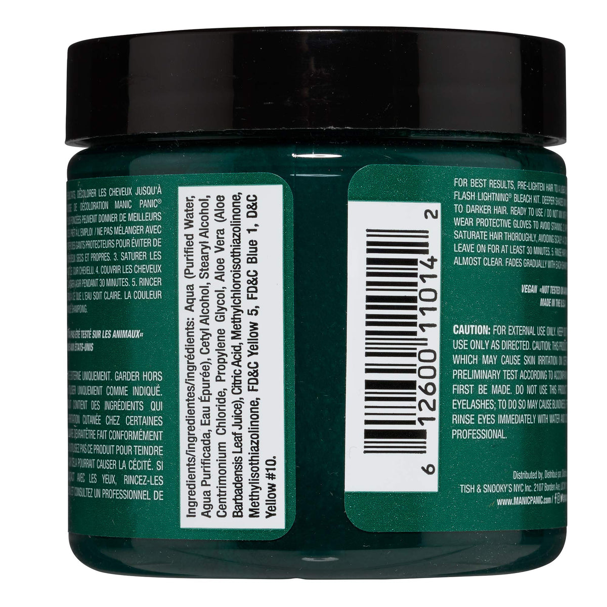 MANIC PANIC open tub showing creamy green texture and conditioning finish
