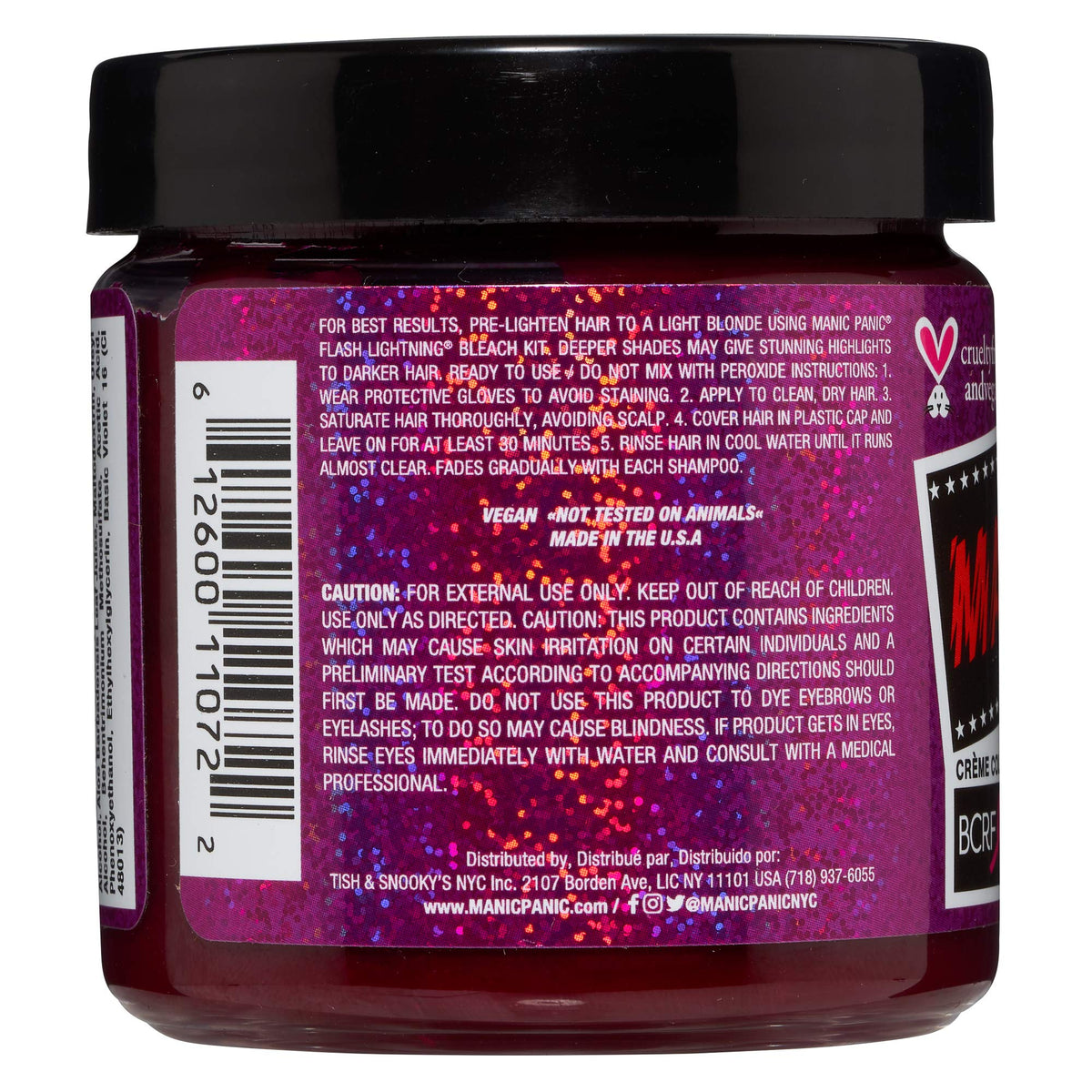 MANIC PANIC open tub with creamy Pink Warrior texture for smooth, even application benefit