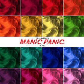 MANIC PANIC lifestyle shot of person with deep red hair showcasing finished look