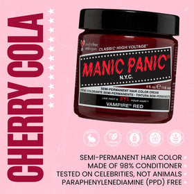 MANIC PANIC tub label and ingredient list visible to highlight vegan cruelty-free formula