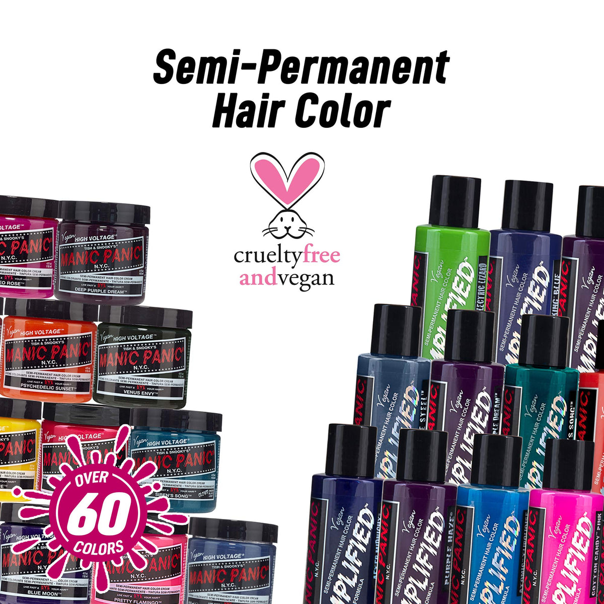 MANIC PANIC packaging with certifications showing cruelty-free and ingredient clarity