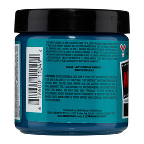 MANIC PANIC color swatch strips illustrating Siren's Song blue-green shades