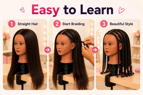 mankainhead close-up of braiding in progress for teaching complex styles benefit